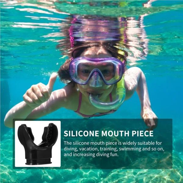 Boccaglio in silicone Boccaglio per morso con piccoli punti Regolatore per bombola da nuoto per immersione Attrezzatura per la respirazione dal design ergonomico