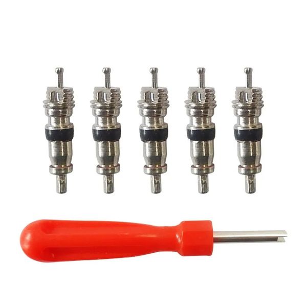 1 set kit di manutenzione valvola pneumatici nucleo valvola cacciavite riparazione pneumatici auto moto