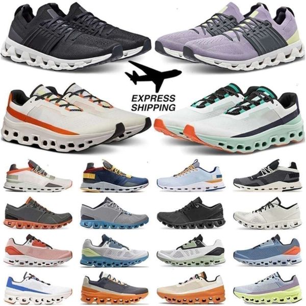 2024 novos sapatos de alta qualidade para homens mulheres tênis de corrida preto branco tempestade azul maré ferrugem rocha cinza cloudswift outdoor cloudrunner treinador masculino