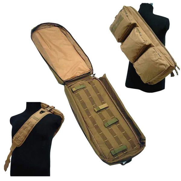 Bolsas de 60 cm Equipamento militar Bolsa tática Rifle Gun Gun Transporte Case Tática Caça Tática Mochila Proteção Mochila Saco de Viagem