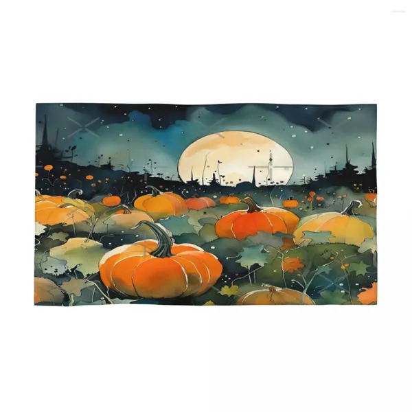 Asciugamano Zucca Acquerello - Zucche di Halloween Acquerello 40x70 cm Panno per lavare il viso Morbido Adatto per Tour Regalo di Compleanno