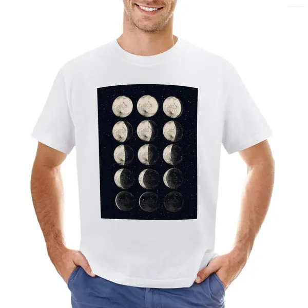 Camiseta masculina Polos Moon Cycle para um menino de manga curta Pacote de camisetas masculinas