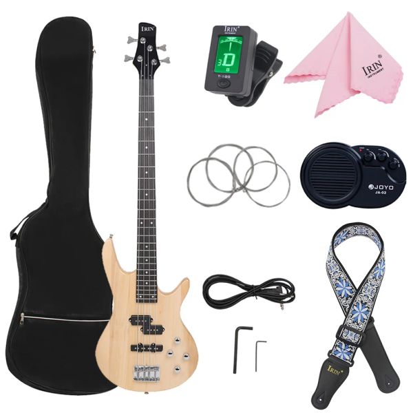 Гитара Irin 4 Strings Bass Guitar 24 Frets Maple Neck Electric Bass Guitarra с пакетом Amp Tuner Clate Part