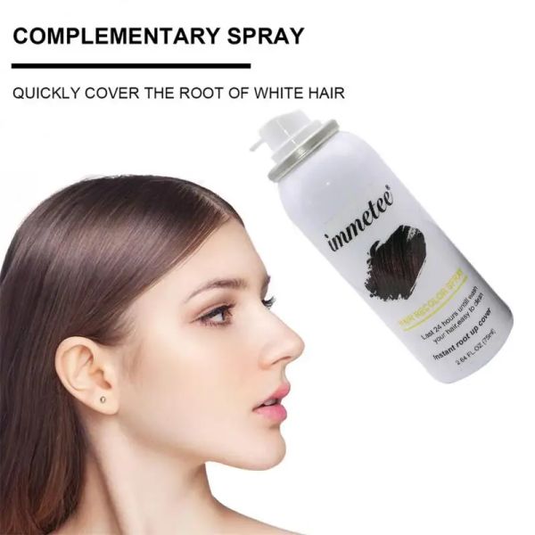 Tintura per capelli colorata Spray colorato complementare Copertura temporanea a lunga durata Capelli grigi Colore naturale che non danneggia la colorazione dei capelli