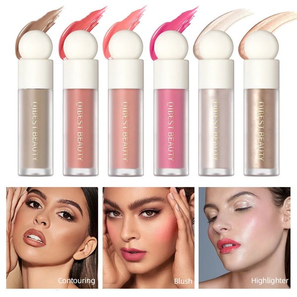 Multifunktionaler Makeup Blush Highlighter Pen Iluminador Shimmer Liquid Glow Matte Natural Brightening Face Con Makeup Set 240319