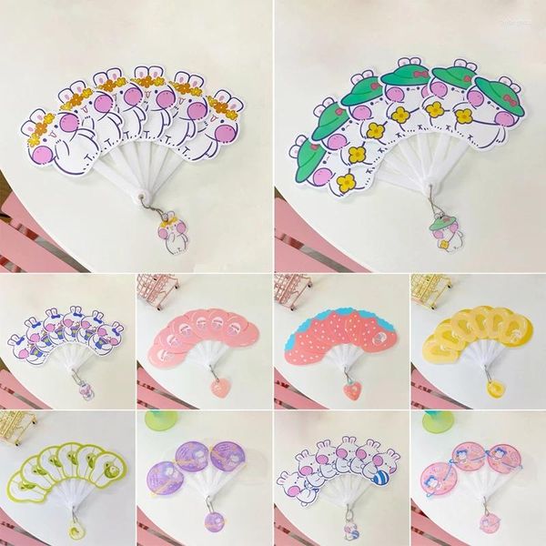 Dekorative Figuren Sommer niedlicher kleiner Ventilator faltbar tragbar Cartoon Mini Student Kinder Kunststoff Hand