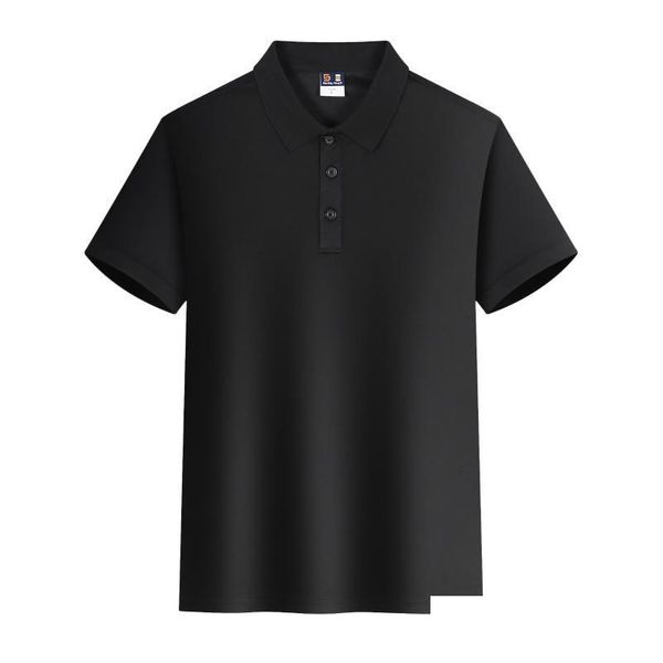 Mens Polos S Camisas de Verão de Alta Qualidade Logotipo Personalizado Cor Sólida Manga Curta Lapela Top Equipe Profissional Design Golf Printmens Drop de DHCW9