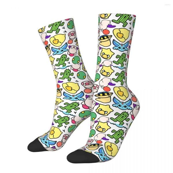 Herrensocken Niedlicher Cartoon Final Fantasy FF Spiel Männliche Herren Damen Herbststrümpfe Harajuku