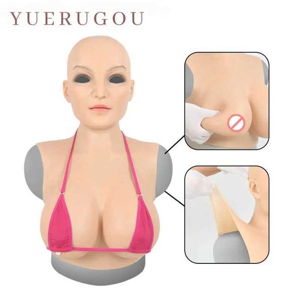 Cuscinetto per il seno Crossdress Testa piena Forme del seno in silicone realistico Tette finte Transgender Cosplay Maschera per crossdressing con seno Drag Queen 240330