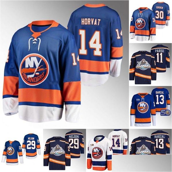 Trikots Ny Bo Horvat Islanders 2022 Reverse Retro Jersey Ilya Sorokin Noah Dobson Adam Pelech Josh Bailey Ach Parise Matt Martin Ander Dhgdu