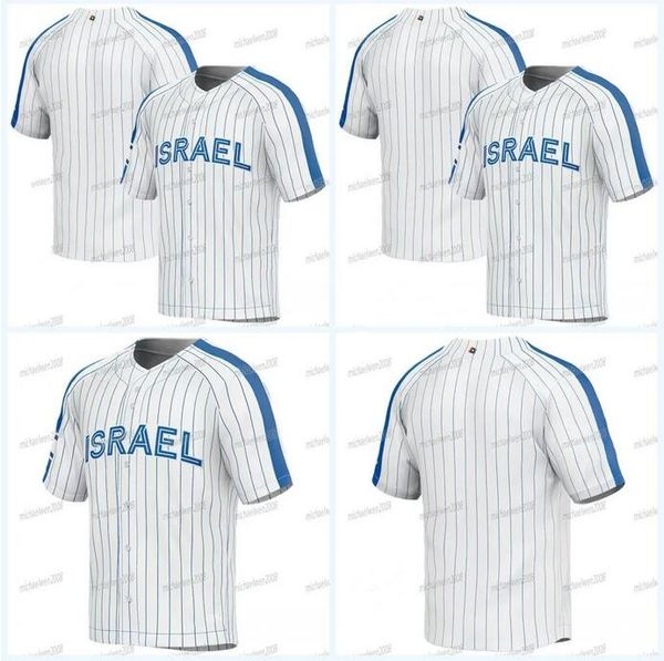 2023 World Baseball Israel Jersey 20 Ryan Lavarnway 21 Garrett Stubbs 80 Ty Kelly 16 Noah Mendlinger 79 Matt Mervis 2 Danny Valencias 25 Alex Dickerson Nationalmannschaft