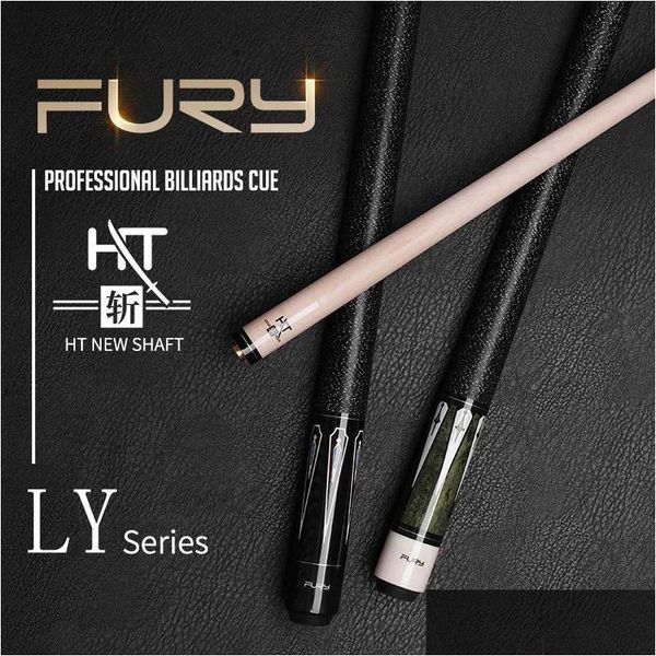 Tacos de bilhar Fury Ly Series Jogando Pool Cue Stick 125mm Dica Maple Shaft Center Joint Taco de Billar Linen Wrap Decalque elegante 240 Ote0S