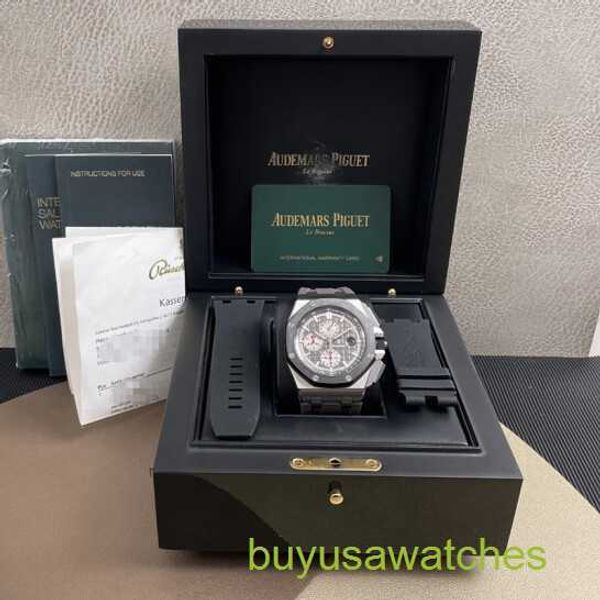 Orologio da polso Moissanite AP Royal Oak Offshore 26470IO Elefante grigio lega di titanio posteriore trasparente cronometraggio maschile moda tempo libero affari sport macchinari orologio