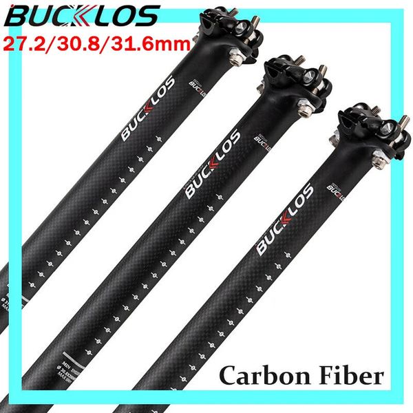 Bucklos 350400mm selim de bicicleta 272308316mm tubo do assento da bicicleta liga alumínio estrada mtb sela pós durável 240325