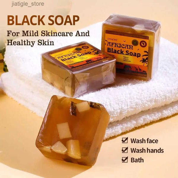 Sabão artesanal HomeProduct CenterProduct CentersHampoo Condicionado Sabon Black Soap Raw Black Soap Y240401