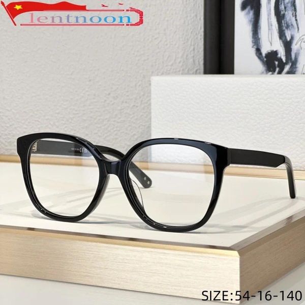 Montature per occhiali da sole 2024 Occhiali da donna di lusso Occhiali da sole in acetato nero Designer Brand Moda classica Prescrizione Leggi Computer Retro Girl Optical Eye