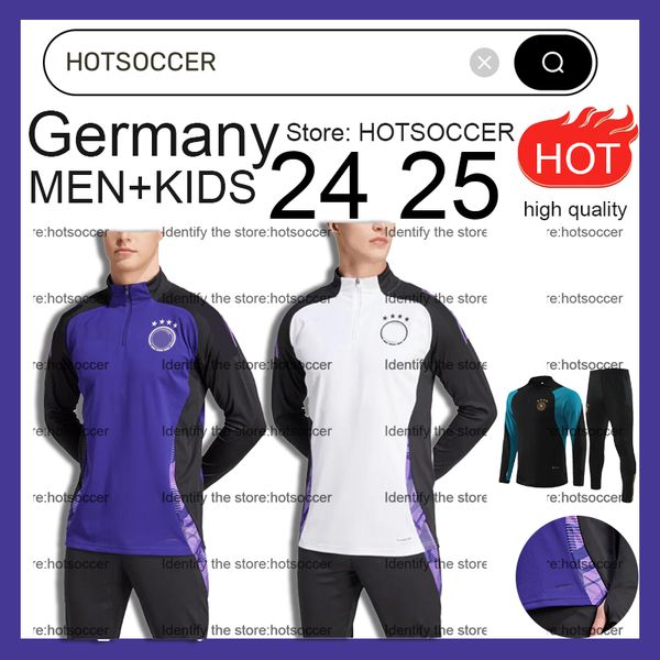 2024 2025 Almanya Trailsuit Futbol Jersey Kroos Gnabry Werner Draxler Reus Muller Gotze Futbol Gömlek 24/25 Almanya Dünya Eğitim Kupası Kupası Erkek Çocuk Kiti Spor Giyim