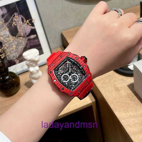 Richar Mechanical Chronograph Wrist Watches Super RM5003 Avançado Mens Red Devil Trend Trend Big Dial Technology Black Tritium Gas Barrel Designer Amazing H