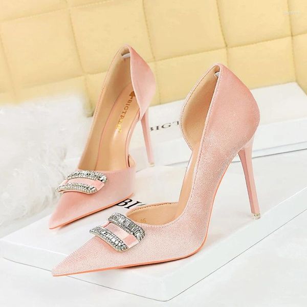 Kleid Schuhe Spitze Stiletto Heels Strass Mode Frauen Für Flache 34-43 Plus Größe Samt Damen Pumps Bankett Hochzeit Schuh Sexy