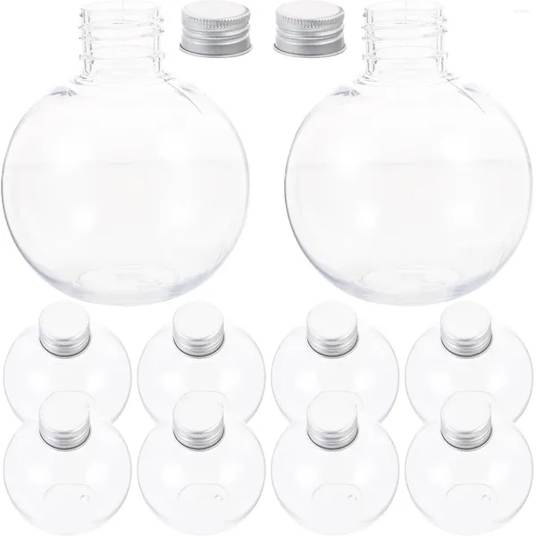 Vasen Wasserflaschen Kunststoff Saft Glühbirne Getränkebehälter Auslaufsicher Multifunktions-Mehrzweckgetränk Klar