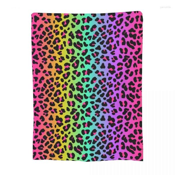 Coperte Moda Coperta in pelle di leopardo Decorazione in pile LGBTQ Gay Cheetah Dots Rilassati Tiro per trapunta per divano letto