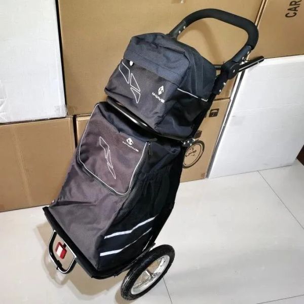 Packtaschen Taschen Faltrad-Frachtanhänger mit Big Bag und Contacter Fahrrad 12 Zoll Luftrad Shop Trolley Lage Cart Drop Delivery SPO Dhj9Z