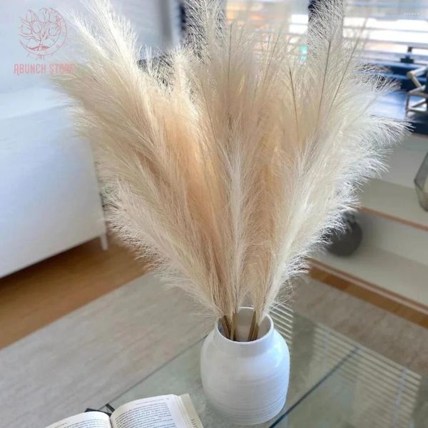 Fiori decorativi 5/10 pezzi Canna artificiale Pampas Erba Phragmites di alta qualità Wedding Party Bouquet Boho Home Decor Decorazione natalizia