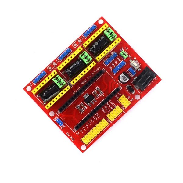 Новая CNC Shield V4 Card Card GRBL Управляющая плата, совместимая с Arduino Nano V3 для 3D -принтера лазерного гравера для сжигания