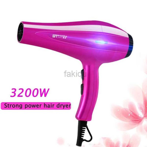 Secadores de cabelo Profissional Luz Azul Anion Secador de Sopro 2 Velocidade 3 Configurações de Calor 4000W Potência Vento Quente / Frio Secador de Cabelo Salão de Estilo de Cabelo 240401