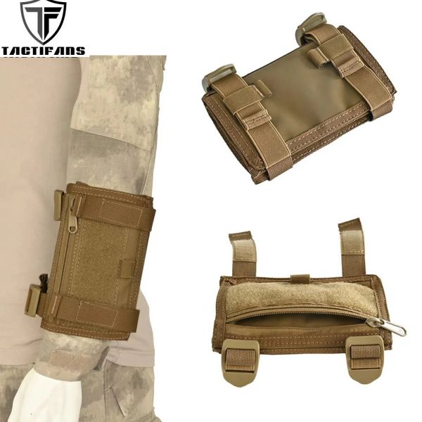 Sacos tactifans tático braçadeira manga mapa bolsa documets bolso do telefone móvel saco de pulso militar esporte ao ar livre correndo caça sacos