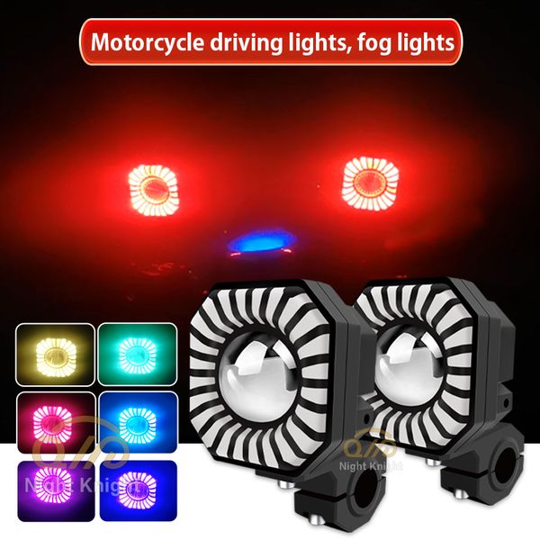 Colorido Devil's Eye Daytime Motorcycle Spotlight Paving Destaque Destaque Super Bright LED VEÍCULO EXTERNO EXTERNO