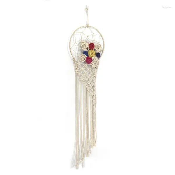 Tapeçarias boho macrame parede pendurado tapeçaria flor tecido moderno boêmio decoração para casa apartamento dormitório berçário dropship