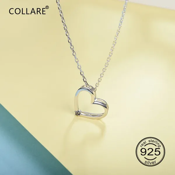 Ожерелья-подвески-цепочкиPro, стерлинговое серебро 925 пробы, сердце, подарок на день святого Валентина, изысканные ювелирные изделия для девочек, простое ожерелье «Любовь», женское P620