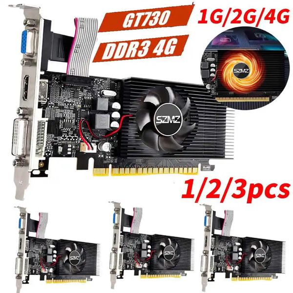 13PCS GT730 4GB DDR3 128Bit Grafikkarte mit VGA DVI Port PCIE20 16X Computer Video GT610 Für Home 240318