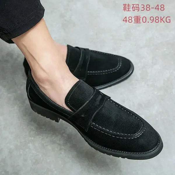 Scarpe eleganti da uomo in pelle nera da lavoro stile britannico abbigliamento formale altezza crescente sposo matrimonio fondo morbido Casua