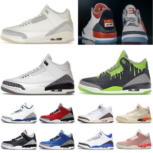 nike air jordan 3 retro White Cement Reimagined 3 mens womens basketball shoes 3s Lucky Green Shady Archaeo Brown A Ma Maniere UNC Black Gold Cats Racer Blue【code ：L】 sneakers