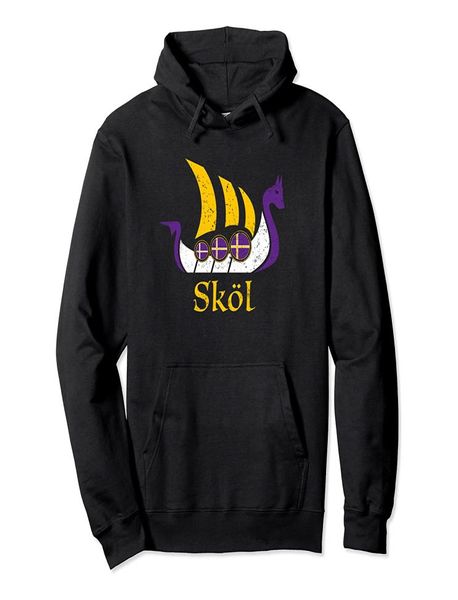 Skol moletom com capuz unissex tamanho S5XL com cor BlackGreyNavyRoyal BlueDark Heather moletom nórdico escandinavo Vikings Boat2028730