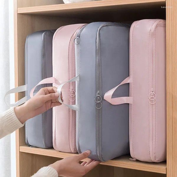 Sacos de armazenamento para baixo jaqueta saco doméstico compacto viagem carry-on bagagem roupas acabamento artefato especial