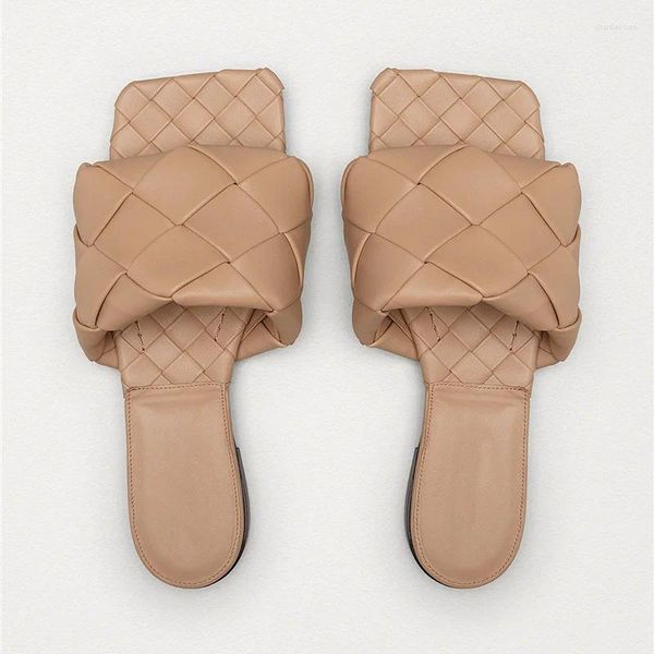 Pantofole Sandali da donna di design di marca Suola in gomma in microfibra Splicing Stile conciso Scarpe da donna alla moda estiva All'aperto quotidiano