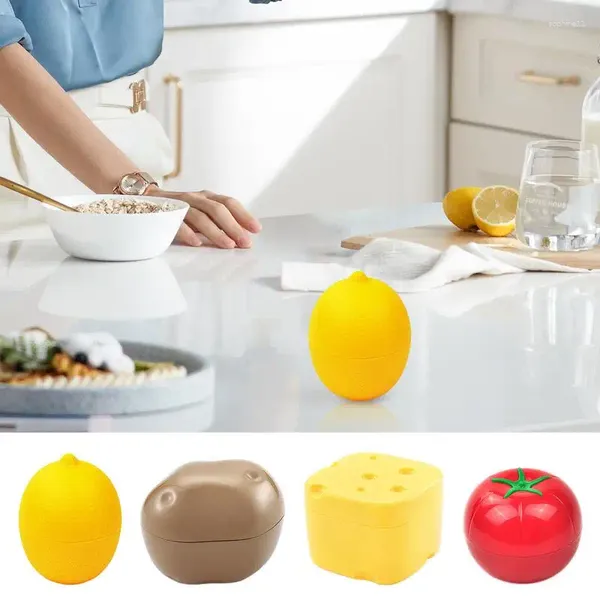 Garrafas de armazenamento recipiente de alimentos queijo criativo para geladeira caixa fresca com tampa mantendo gadget de cozinha