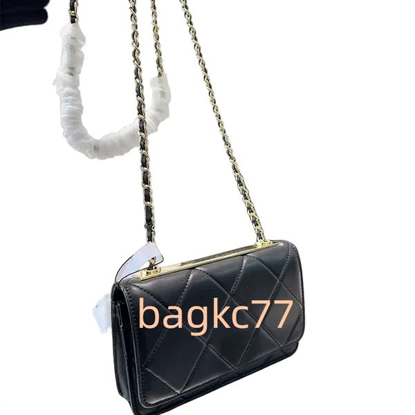 24SS Heißer Verkauf Mode Frau Tasche Echtes Leder Umhängetaschen Luxurys Designer Dame Handtasche Geldbörse Designer Mädchen Lammfell Kreuz Körper Gold Kette Karte Taschen LA