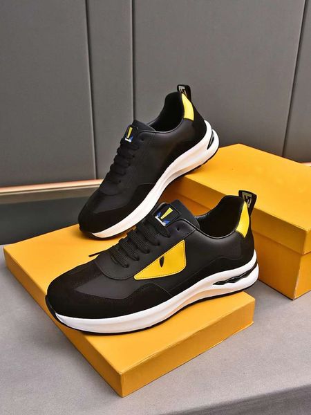 Moda masculina fluxo sapatos casuais vintage tênis de corrida itália clássico elástico baixo topos couro emenda designer respirável recreação sapatos esportivos caixa UE 38-45