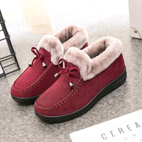 Stivali inverno peccate scarpe a padella cottondica donne più velluto addensato corto arsena da neve senza calmo di neve maomu scarpe 3541 3541