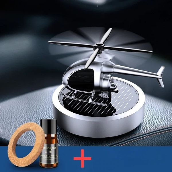 Deodorante per auto solare Profumo per elicottero Forniture per aromi automatici Accessori interni Diffusore di profumo rotante ad elica