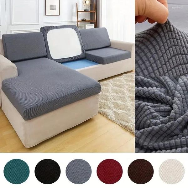Cadeira cobre grosso sofá assento capa de almofada para sala de estar estiramento jacquard cor sólida slipcover pet mobiliário protetor sofá