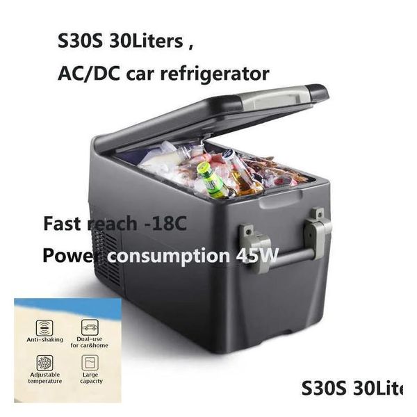 Автомобильный холодильник Alpicool 30 л, 12 В, компрессор, портативный холодильник Zer, быстрое охлаждение, домашний уличный кулер для пикника, Прямая доставка Automobi Dhhqg