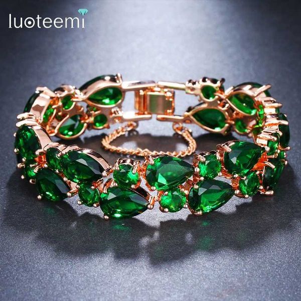 Cadeia Luoteemi Alta Qualidade Mona Lisa Multi Color Zircon Pulseira e Pulseira Moda Jóias Mulheres Presente de Natal Q240401