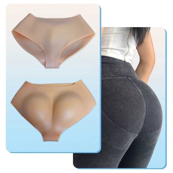 Almofada de mama silicone artificial espólio acolchoado briefanties falso bunda shaper roupa interior1.2kg usar sem carga para mulher sexy senhora 240330