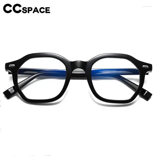 Оправа для солнцезащитных очков 57324 Polygon Tr90, очки с защитой от синего света, трендовые оптические очки с заклепками, очки по рецепту с пружинными петлями