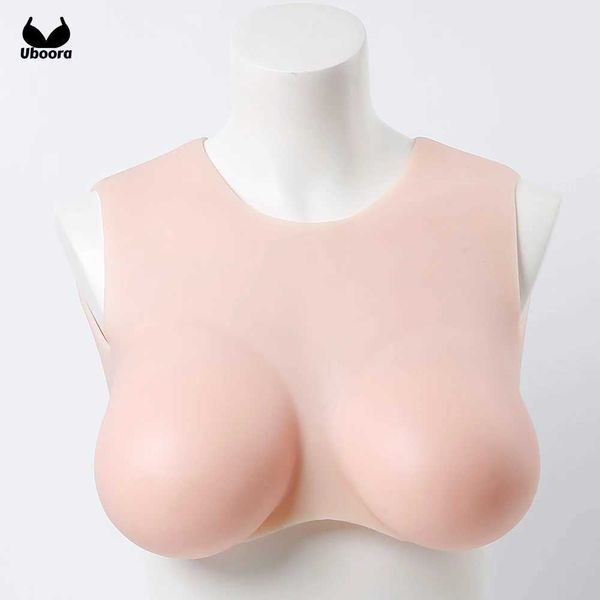 Cuscinetto per il seno A/B/C/D Coppa Finto seno in silicone Falso torace senza areola e capezzolo Falso Cd Protesi mammaria in silicone camuffata 240330